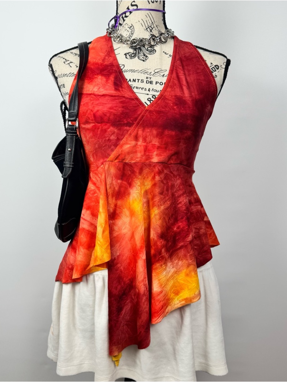 Fire-Tone V-Neck Asymmetrical Tank Top